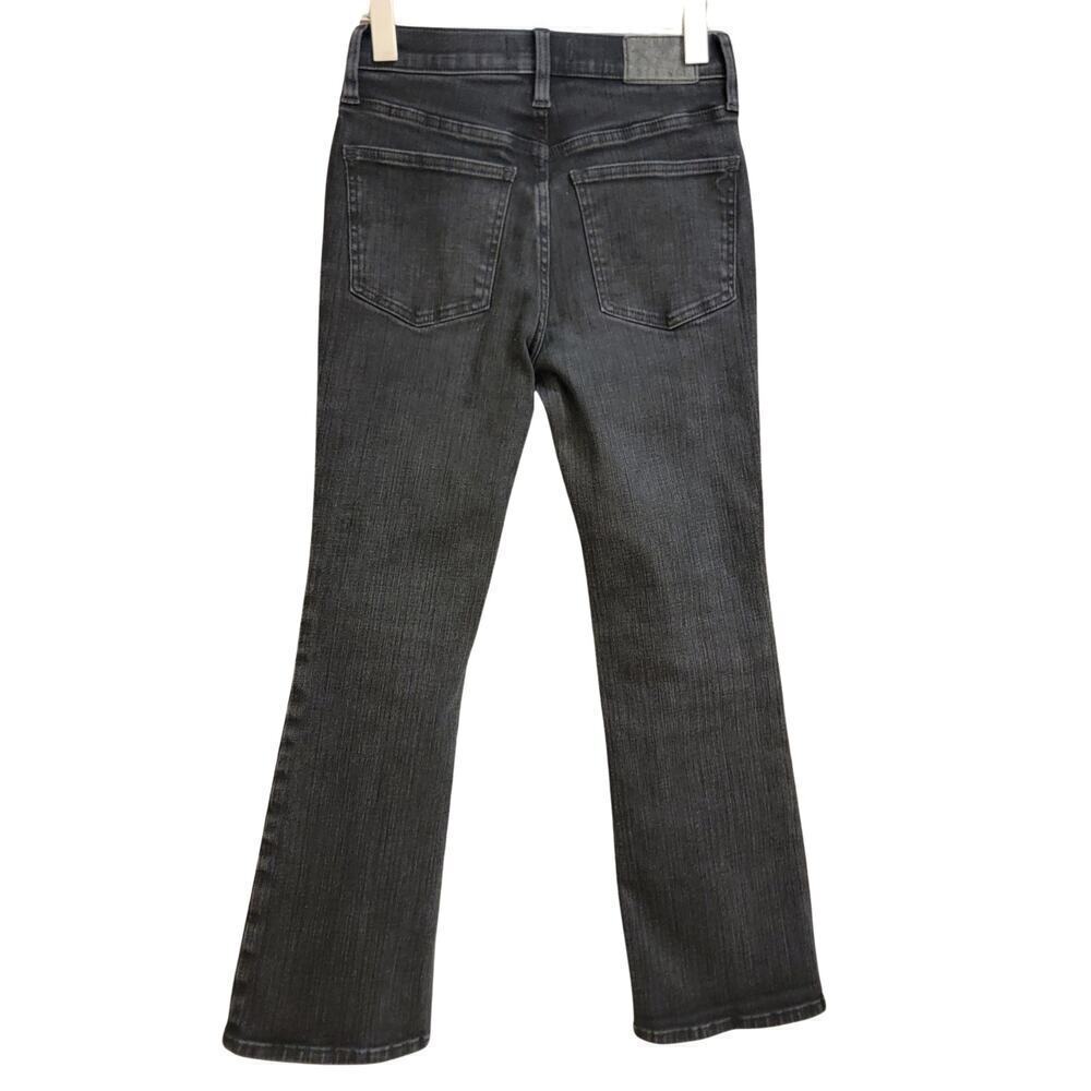MADEWELL Black Rinse Wash Mid-Rise Kick Out Jeans Womens 26 Polished Casual Y2K - Picture 9 of 16